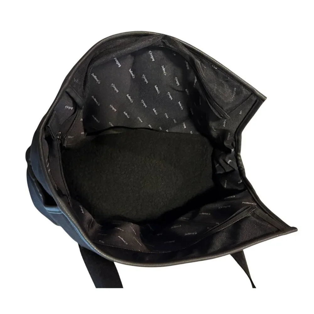 Belleraja Small Travel Dog or Cat Pet Carrier Black with cushion board