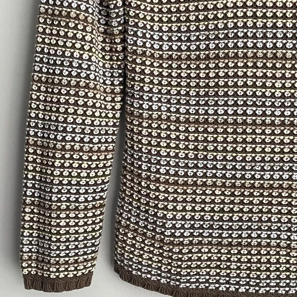 Vintage Liz Claiborne Knit Sweater Women's Size M Rainbow Bobble Popcorn Knit