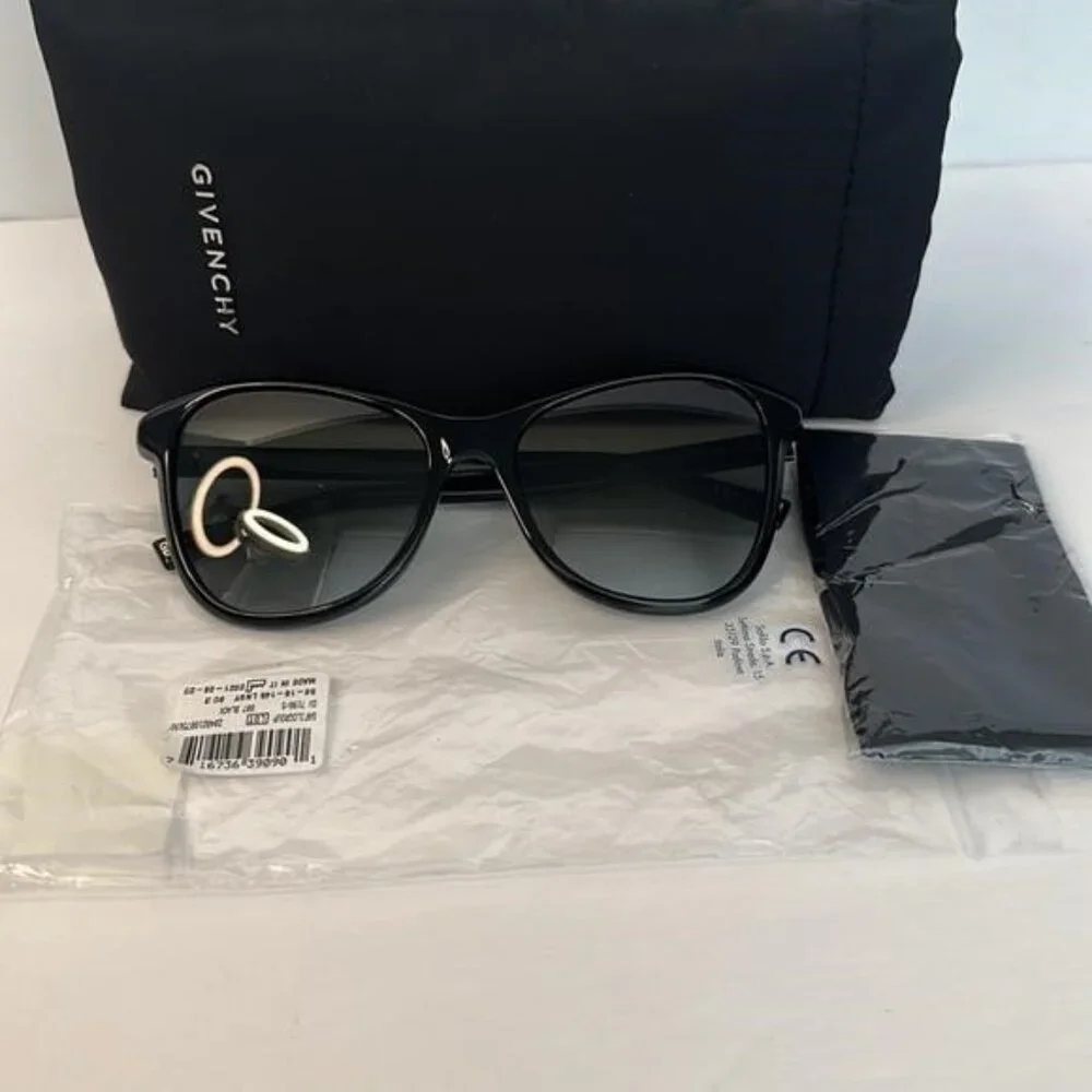 New Authentic GIVENCHY Black /Grey /Gold Acetate Frame Sunglasses -GV7198S