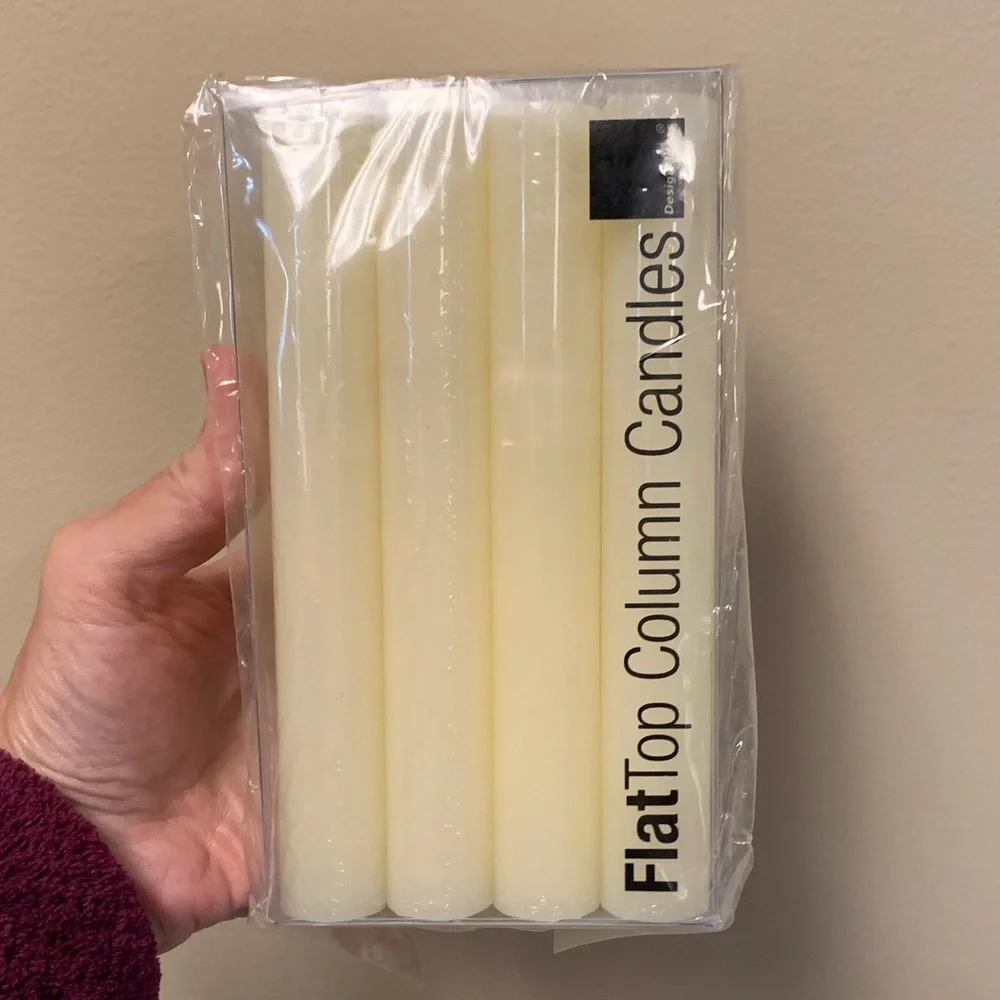Crate&Barrel Column Candles - Cream
