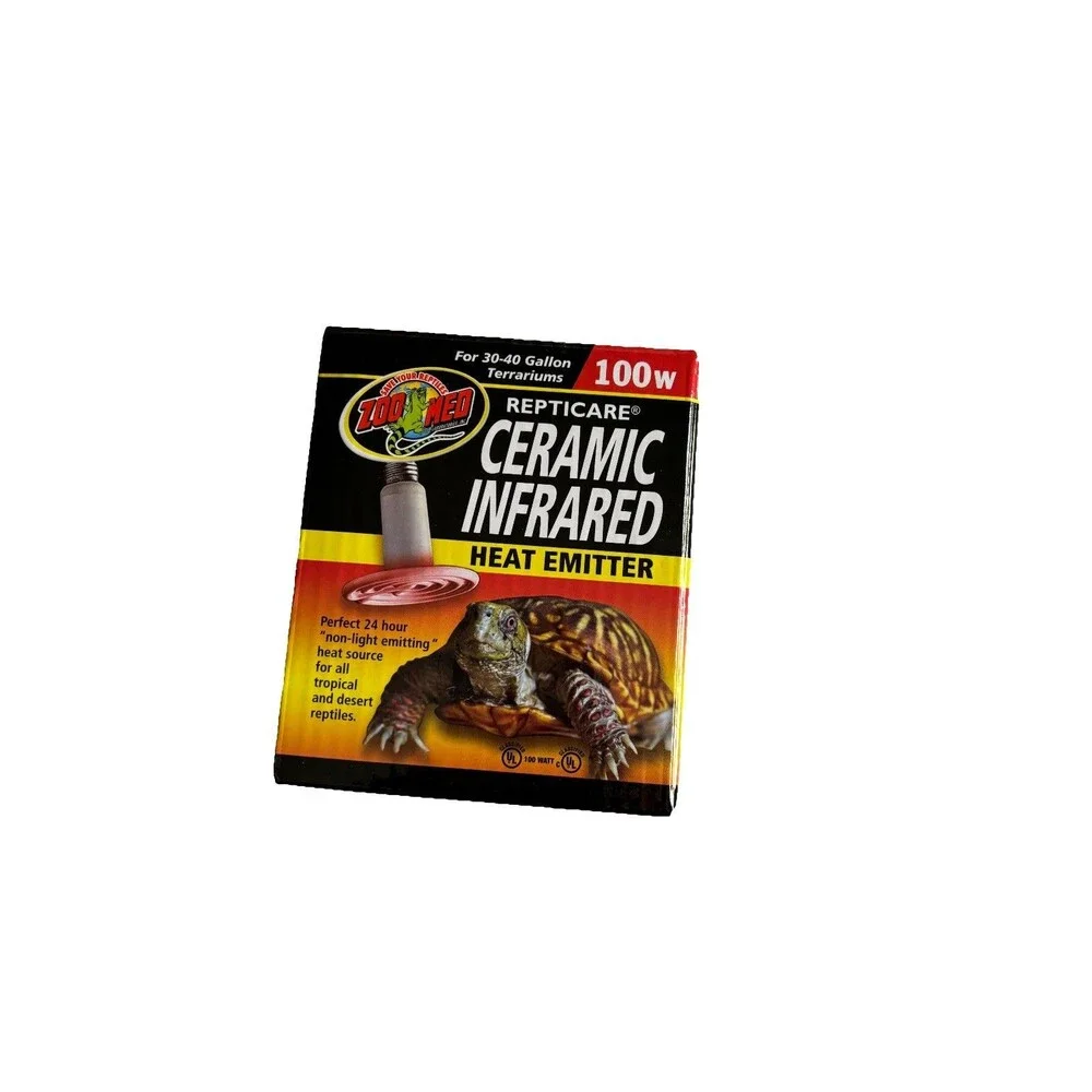 Zoo Med Ceramic Infrared Heat Emitter 100 Watts For 30-40 Gallon Reptile Tank