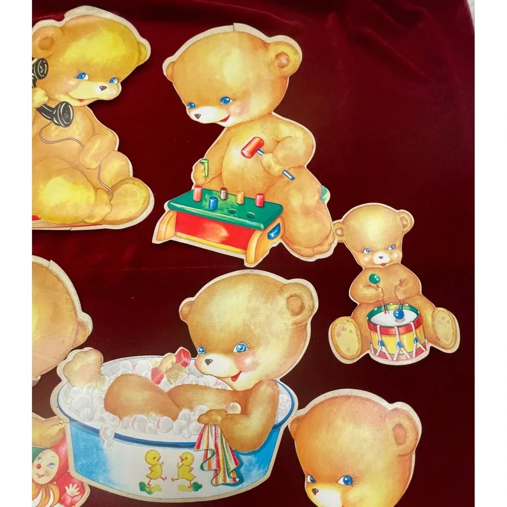 1956 Honey Bears Con-Tact Cut-Out Set RARE
