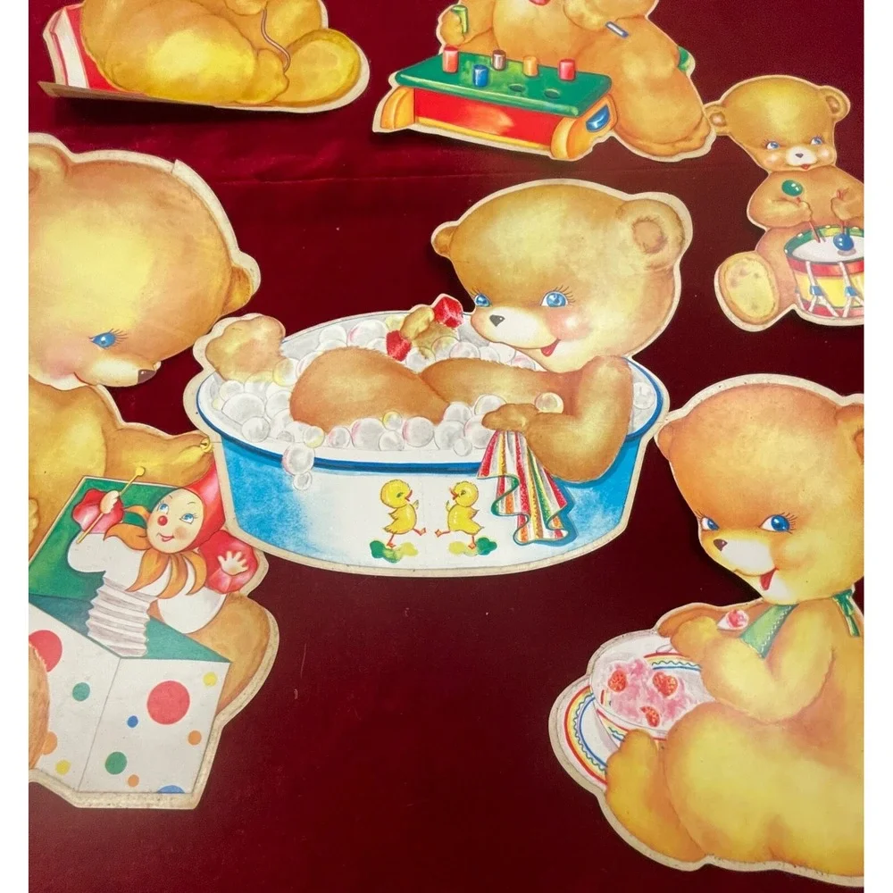 1956 Honey Bears Con-Tact Cut-Out Set RARE
