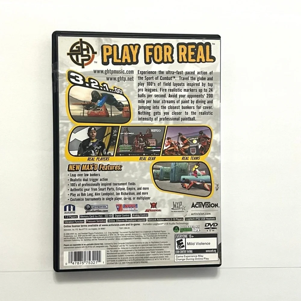 Greg Hastings' Tournament Paintball Max'd (Sony PlayStation 2, 2006) Complete