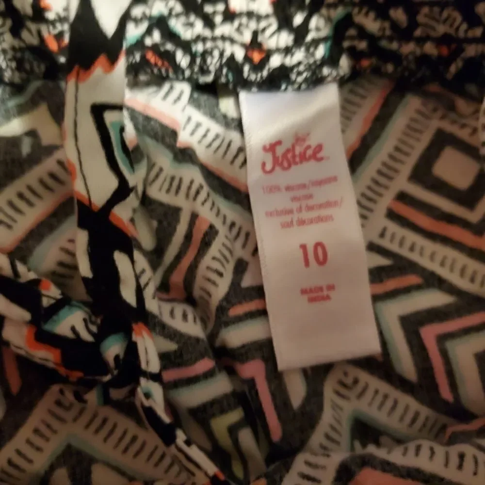 JUSTICE Girls Tasseled Tank- Girls Size 10