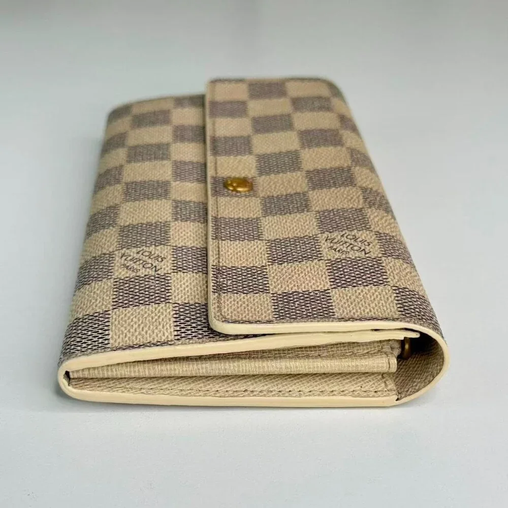 Louis Vuitton Damier Azur Wallet with Classic Checkerboard Design