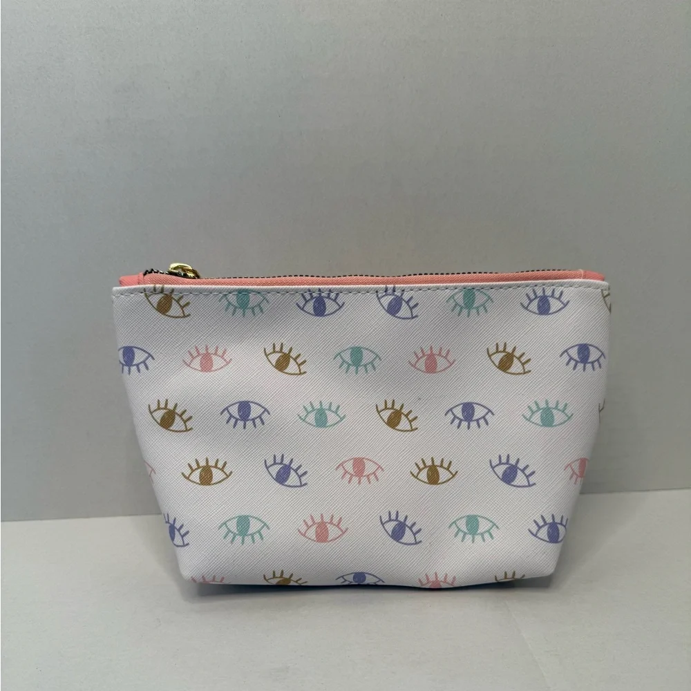 Eye Patterned White Pouch