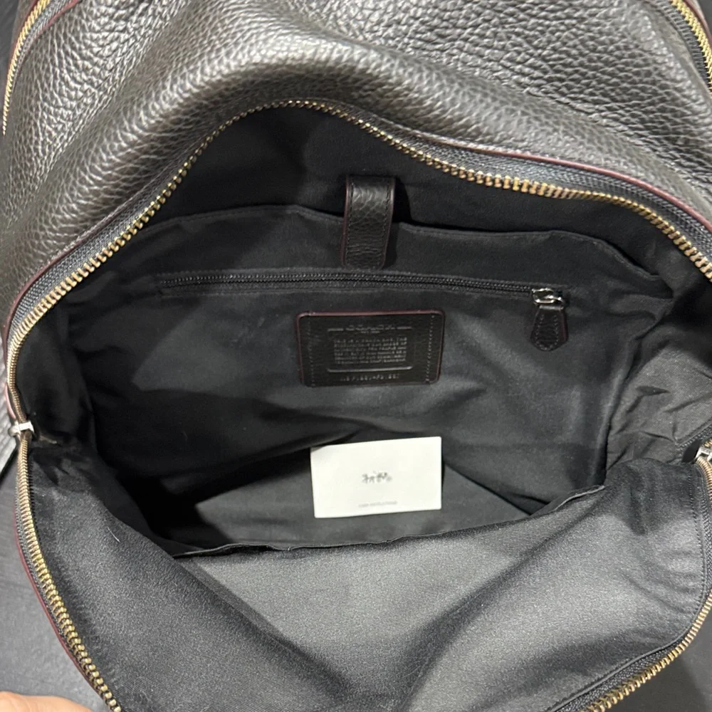 Coach Black Leather Backpack with Skull and Eagle
