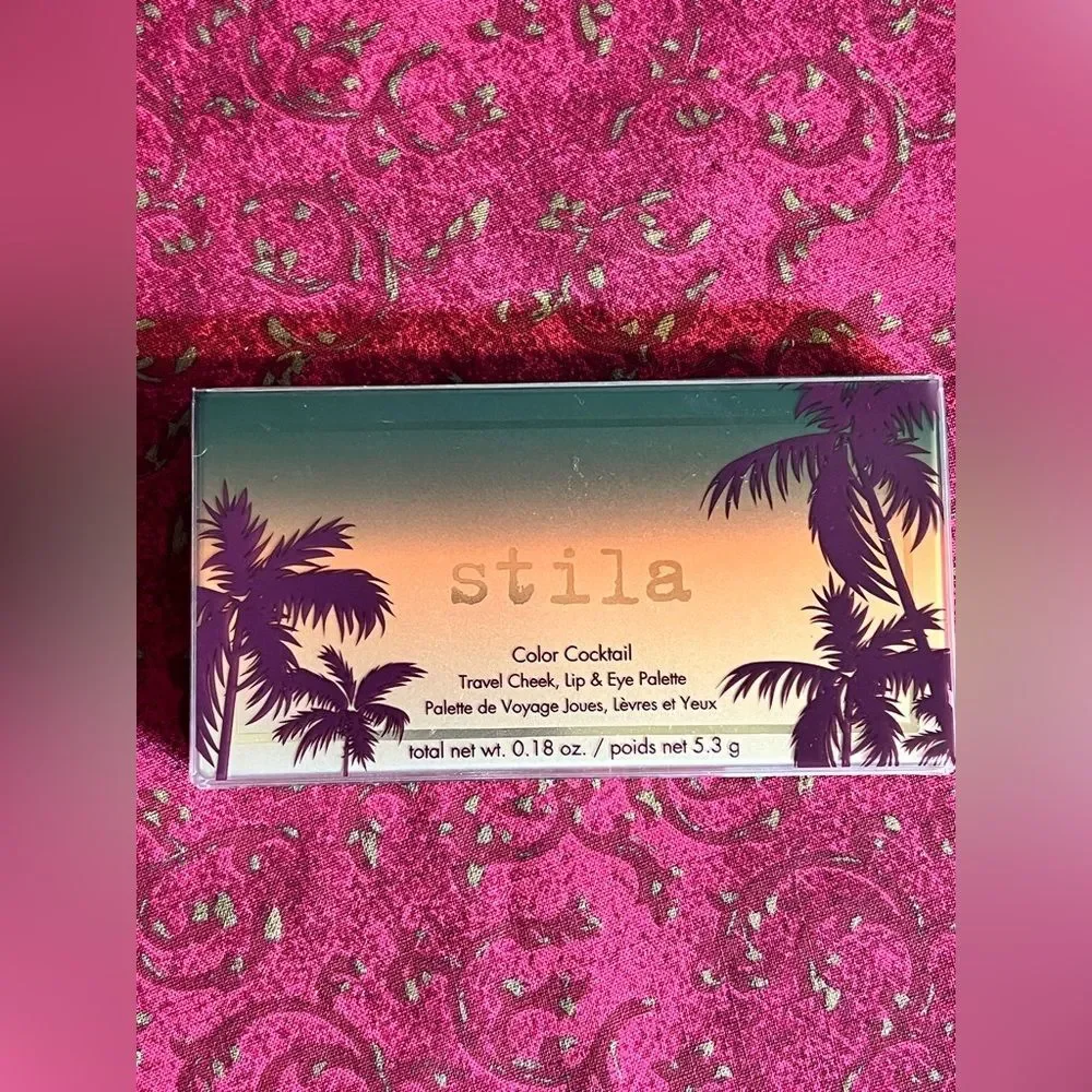 Stila Color Cocktail Palette, lip,cheek & eye shadow palette with mirror. Travel