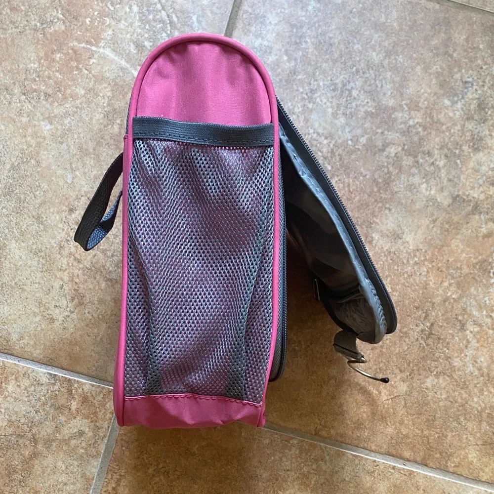 Palm Tree Pink Hanging Toiletry Bag