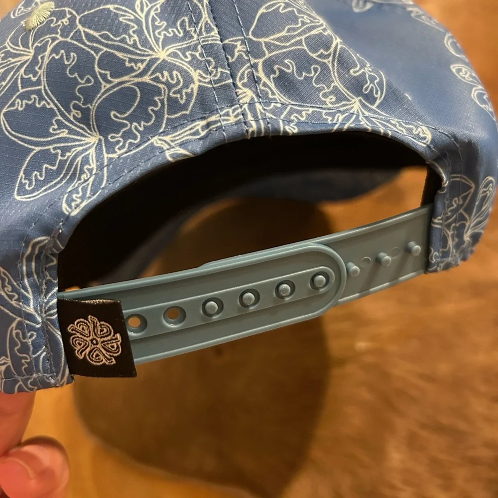 Hafaloha! Blue Plumeria Golf Snapback Hat