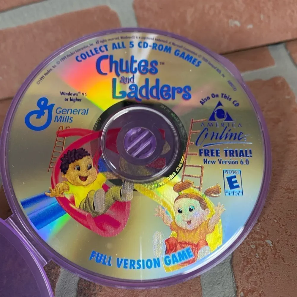 Chutes & Ladders FULL VERSION PC CD-ROM Computer Game Game Disc Only