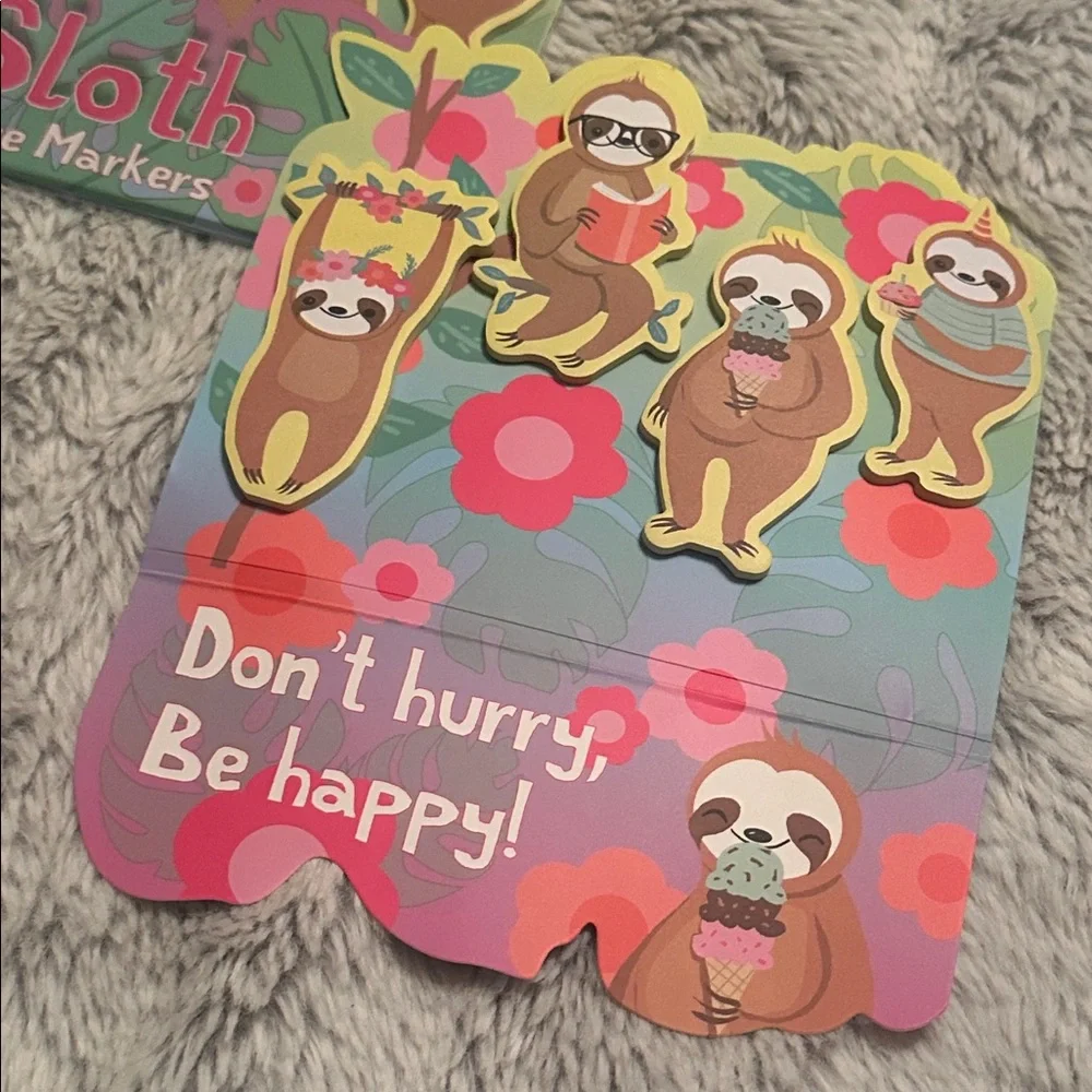 Set of 2 Sloth Page Markers