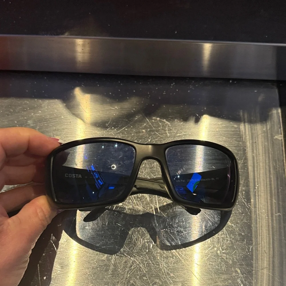 Costa Black Sunglasses with Silver Logo