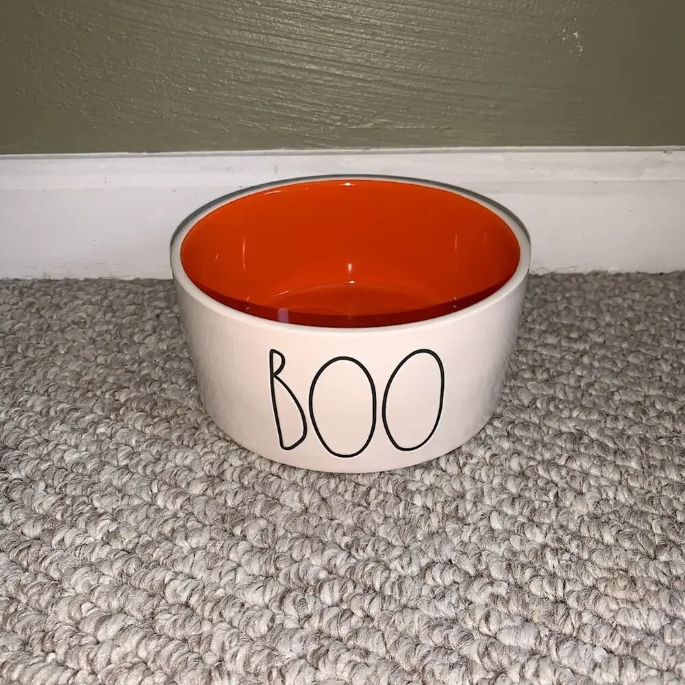NEW Rae Dunn BOO ceramic pet bowl