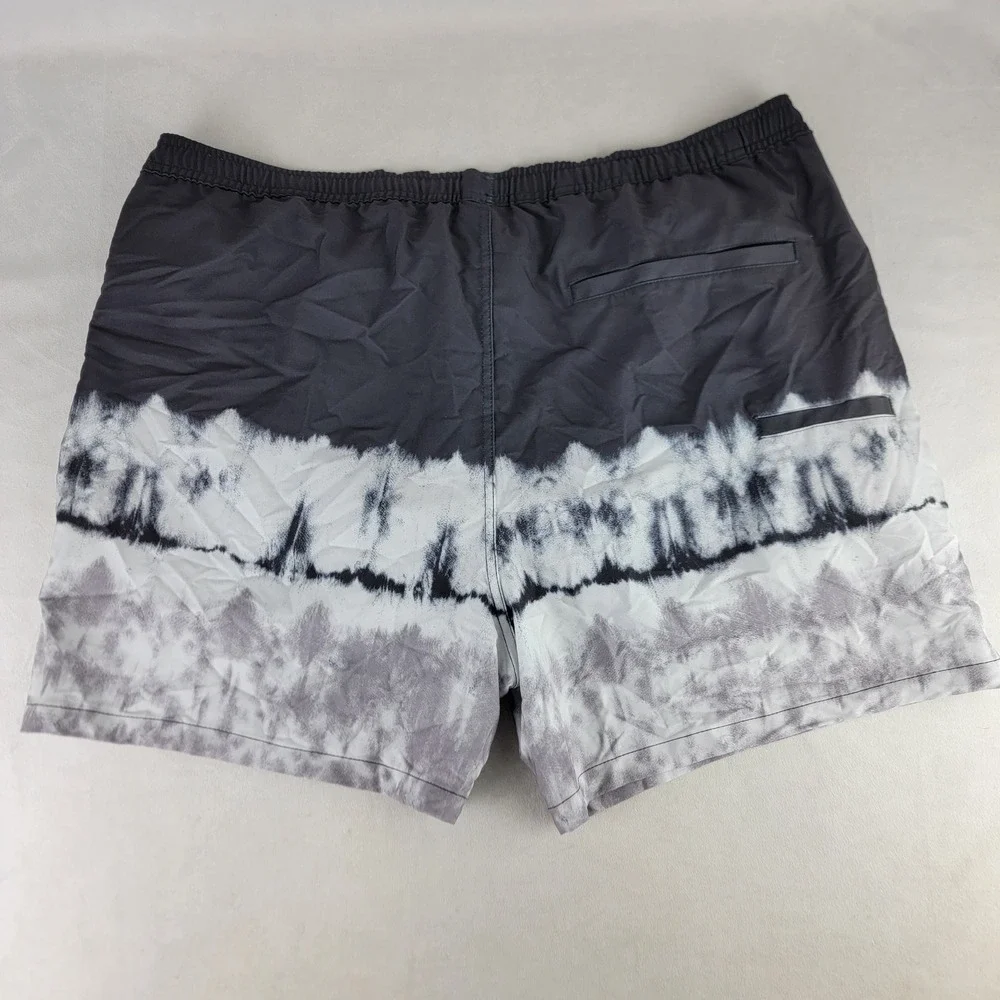 Huk Performance Fishing XXL Swim Trunks Tie Dye Gray White Men's Shorts Pool