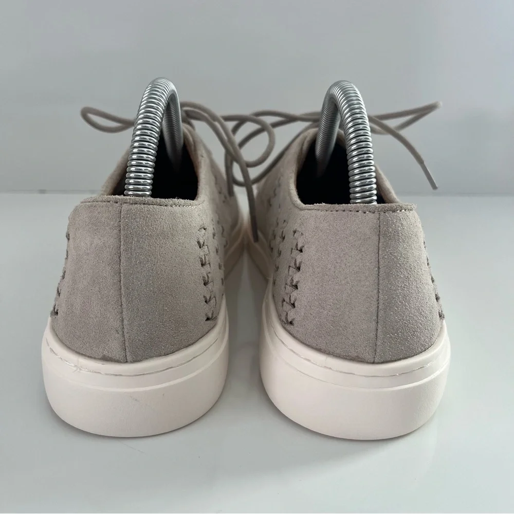 COMFORTIVA Thayer Apron Toe Leather Sneaker In Natural NEW