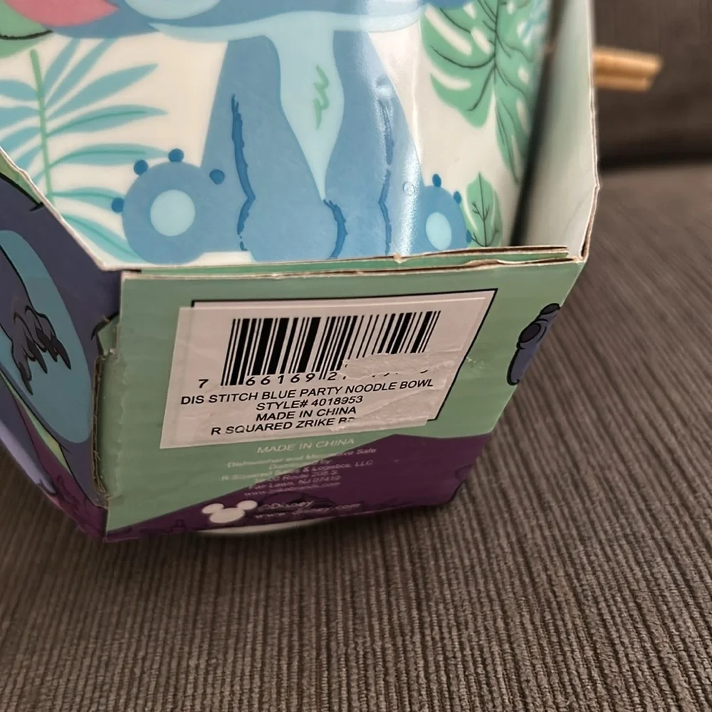DISNEY STITCH Blue Party Noodle Bowl and Chopsticks