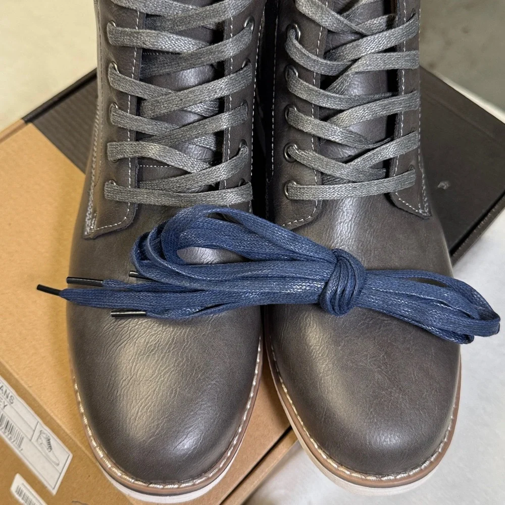 Vance Co. Men’s Evans Lace Up Ankle Boot - Grey- Size 11