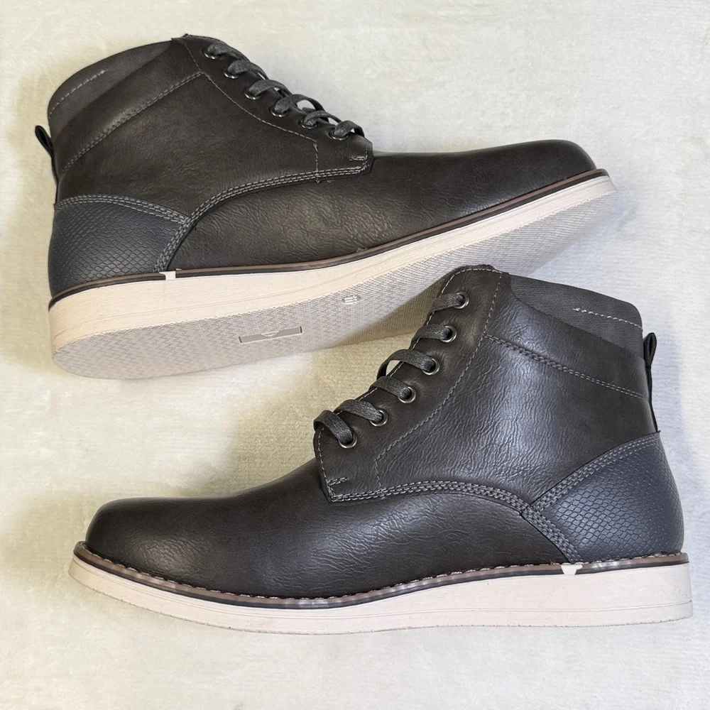 Vance Co. Men’s Evans Lace Up Ankle Boot - Grey- Size 11