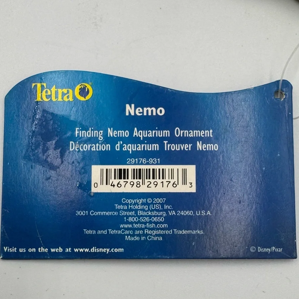 NWT Tetra Disney/Pixar Resin “Finding Nemo” Aquarium Decoration