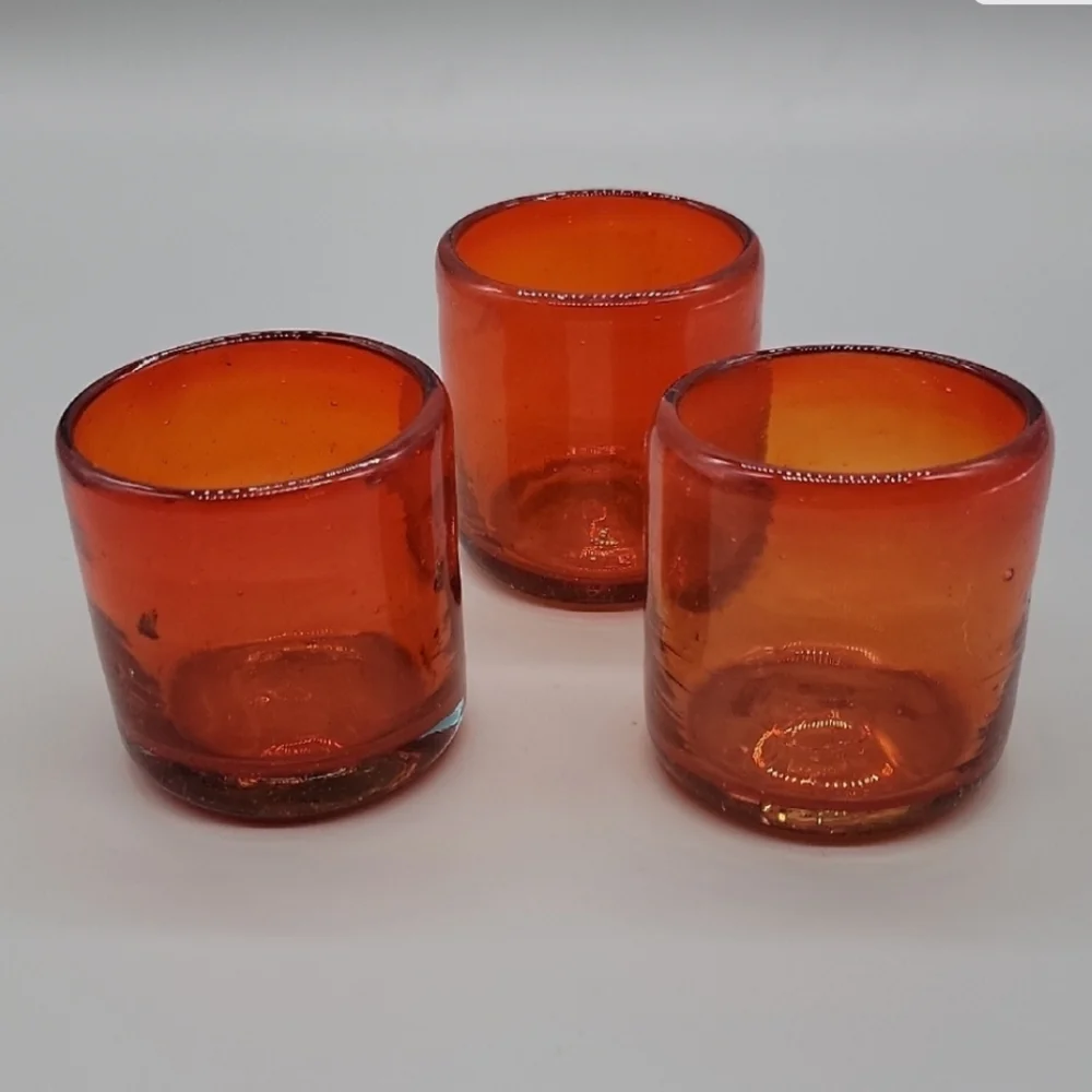 Hand Blown Glass Votive And Glass Bead Napkin Rings