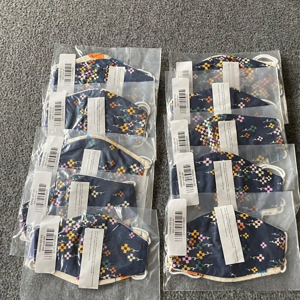 Hanna Andersson Girl Child Face Mask Cloth Fabric Lot of 10 New