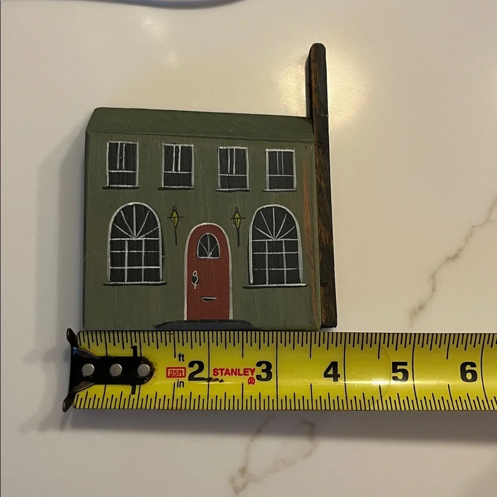 Vintage Green and Brown Wooden House