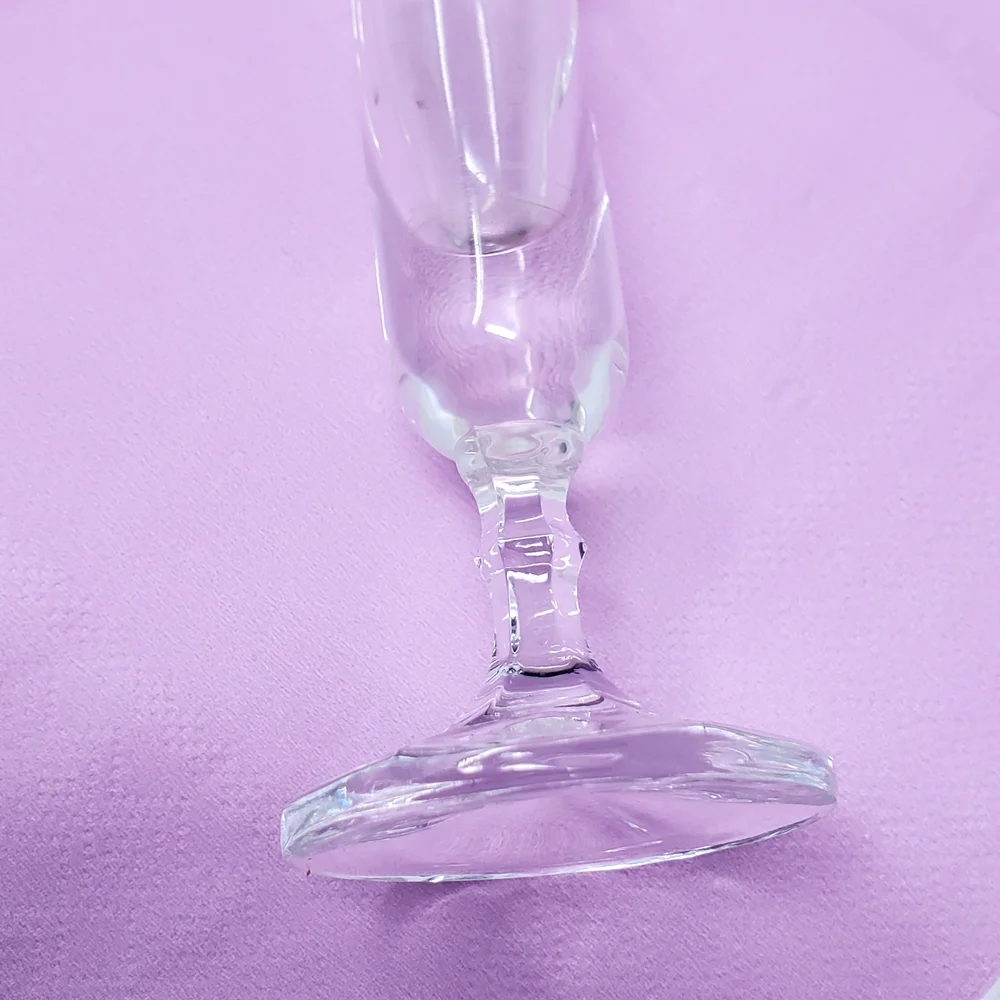 Vintage tall thin footed Elegant clear crystal vase 9.25