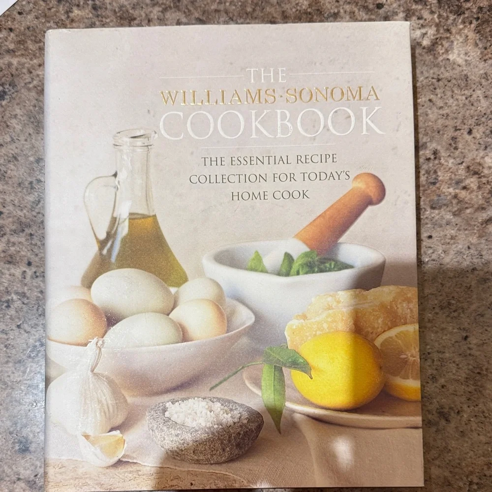 Williams Sonoma Cookbook with Cream and Yellow Highlights
