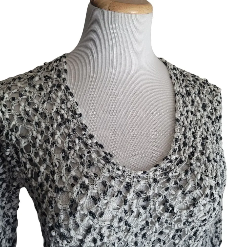 J.Jill Waffle Knit Popover Cover Up Long Sleeve Sweater Womens XSP