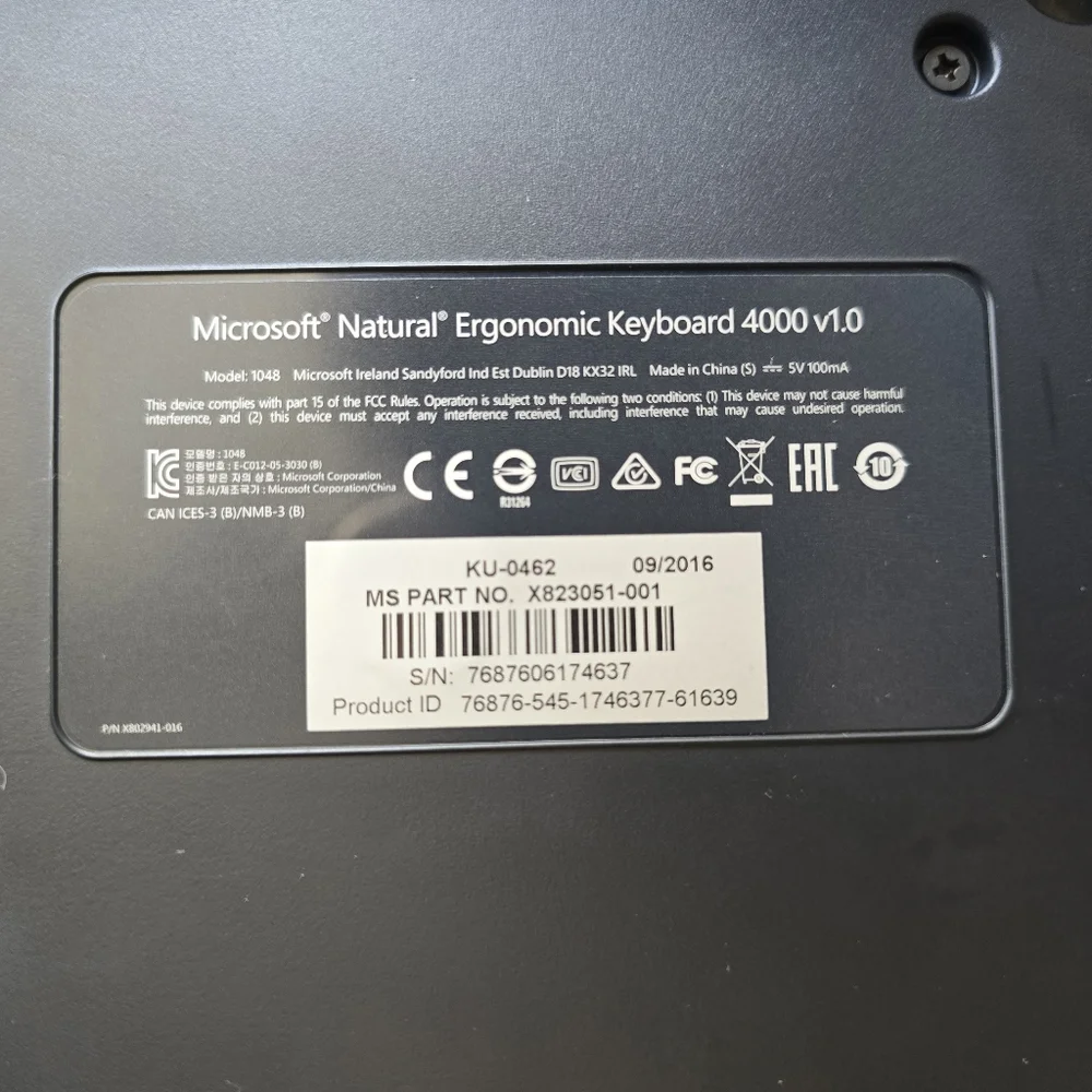Microsoft natural ergonomic