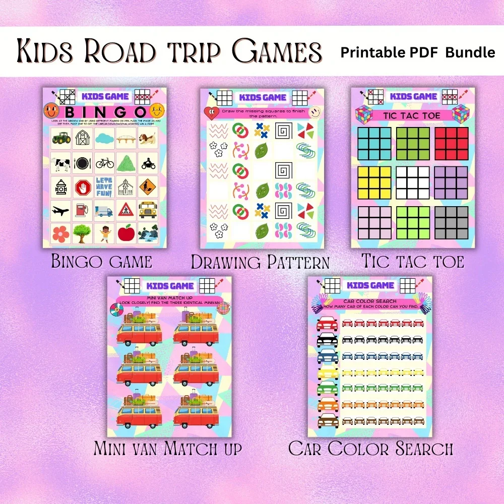 Colorful Road Trip Planner Binder
