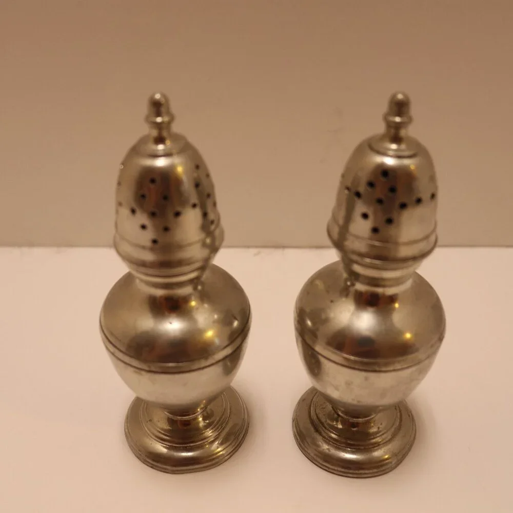 Pewter Salt and Pepper Shakers by Stieff CW 96-97