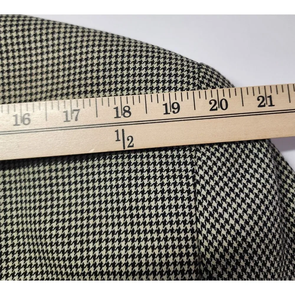 Ralph Ralph Lauren Houndstooth Wool Blazer Sport Coat Mens Sz 43R Tan Beige Work