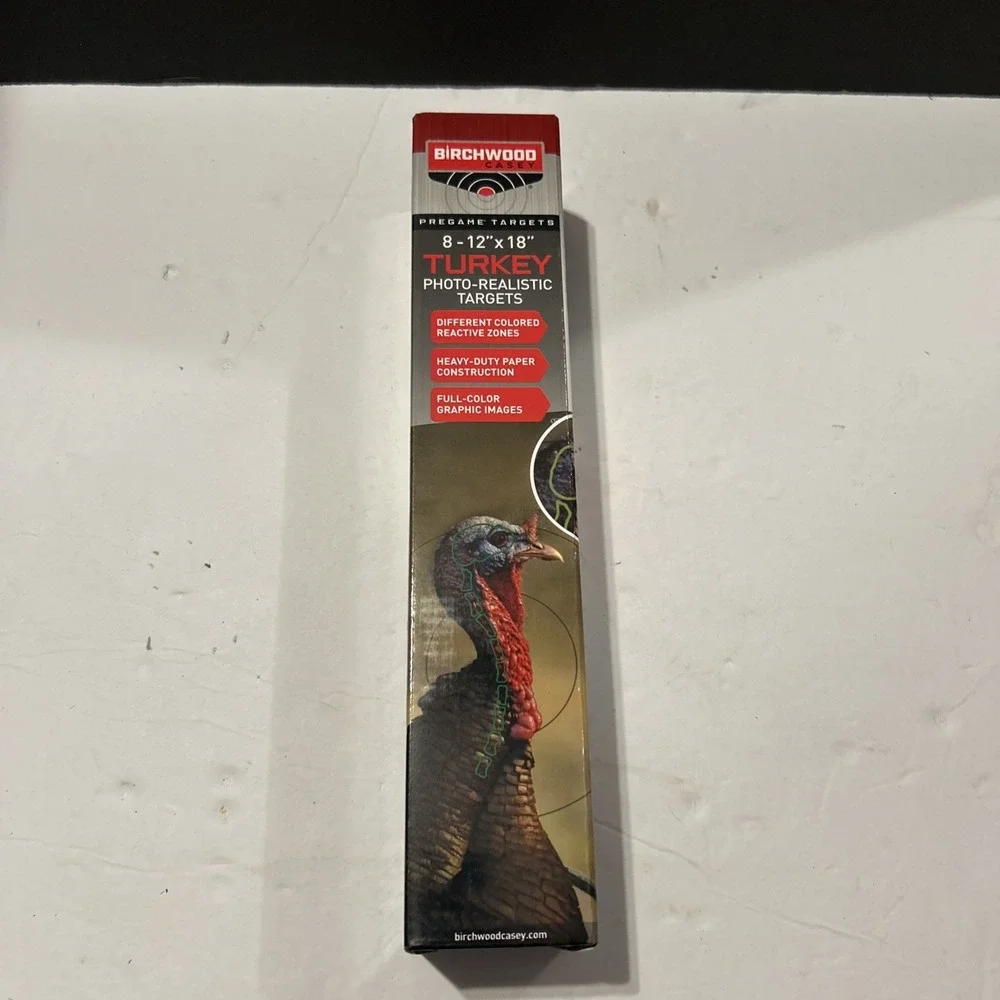 Birchwood Casey Turkey Pregame Targets (8 Pk) Photo-Realistic Full Color 12