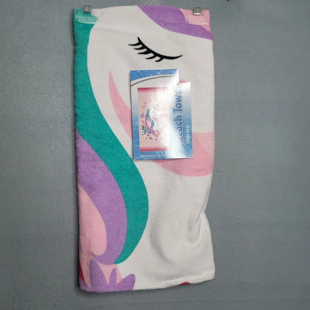 Unicorn Beach Towel Swim Pool  28 x 58 Inches New w Tags