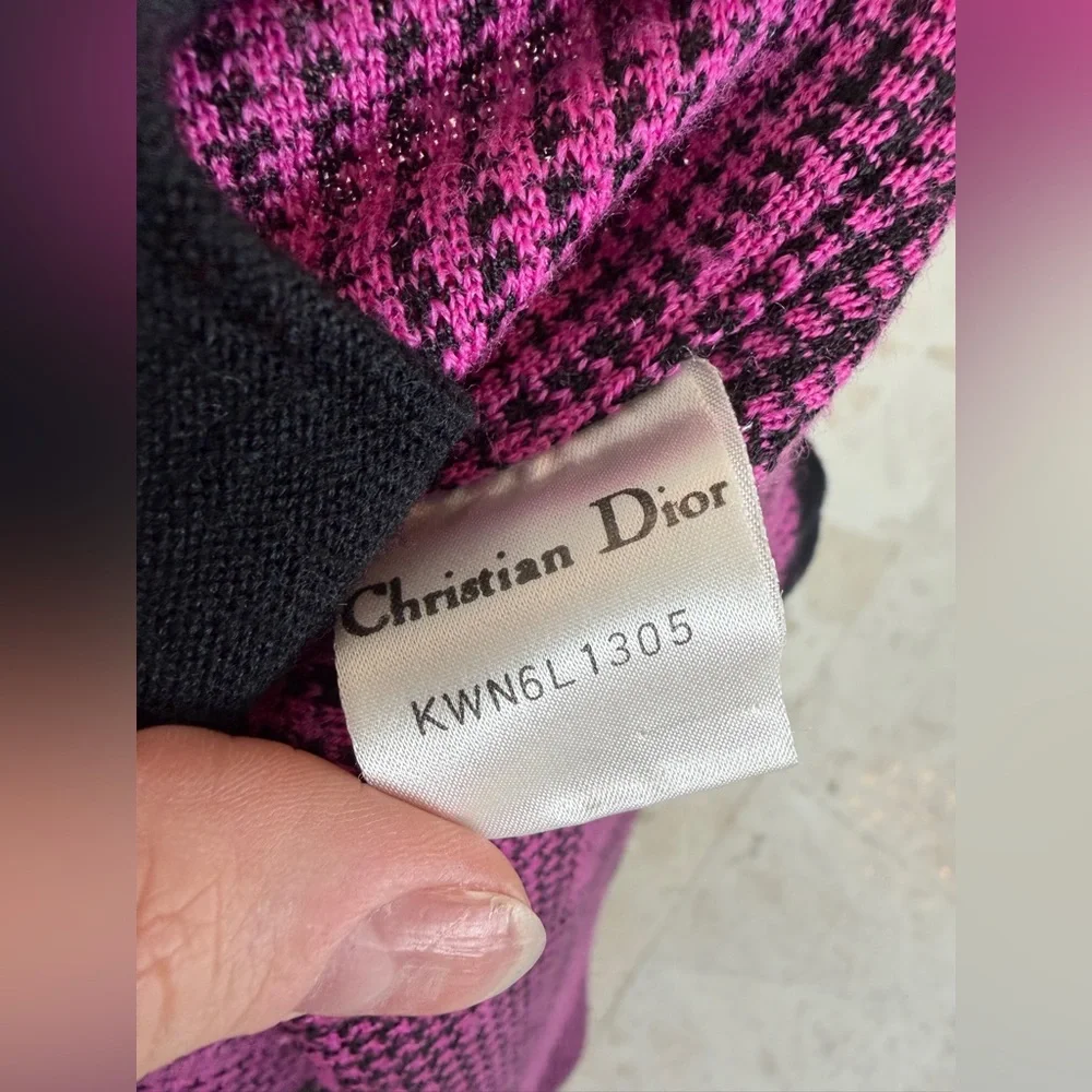 Christian Dior Vintage Floral Knit Cardigan – Rare Statement Piece