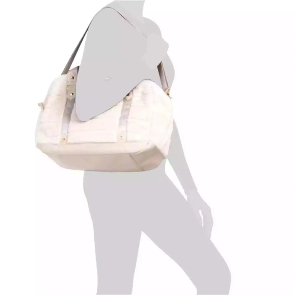 Cynthia Rowley Cream Faux Fur Tote