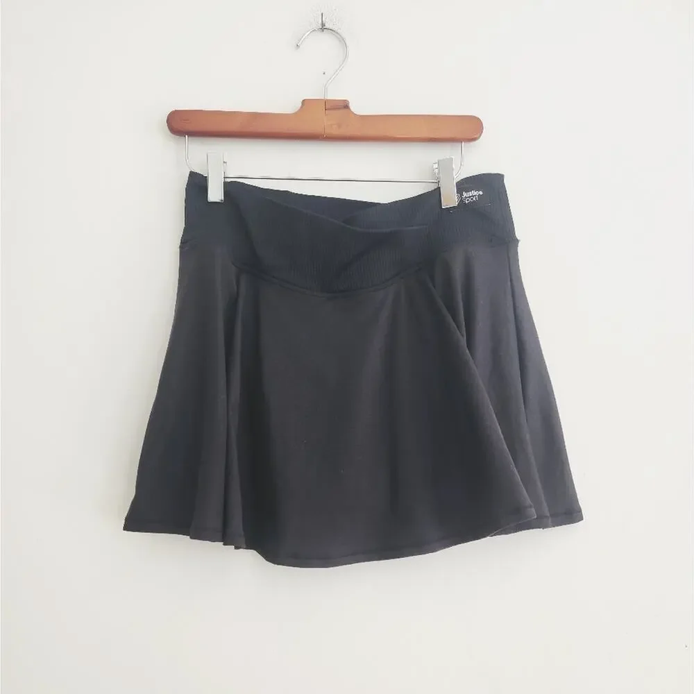 16 Justice Black Skort / Tennis Skirt