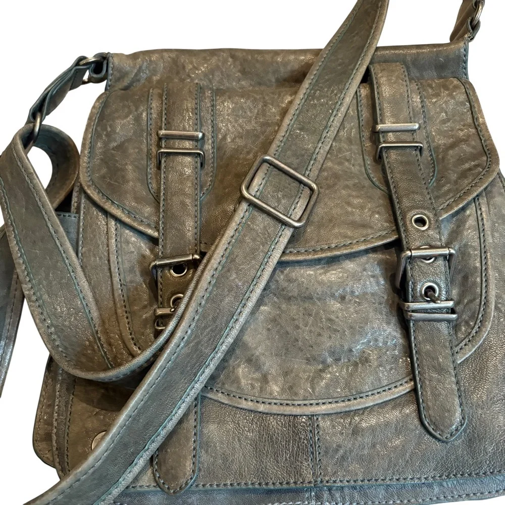 Men’s Rare Vintage Lockheart Leather Flap Closure Organizer Messenger Crossbody