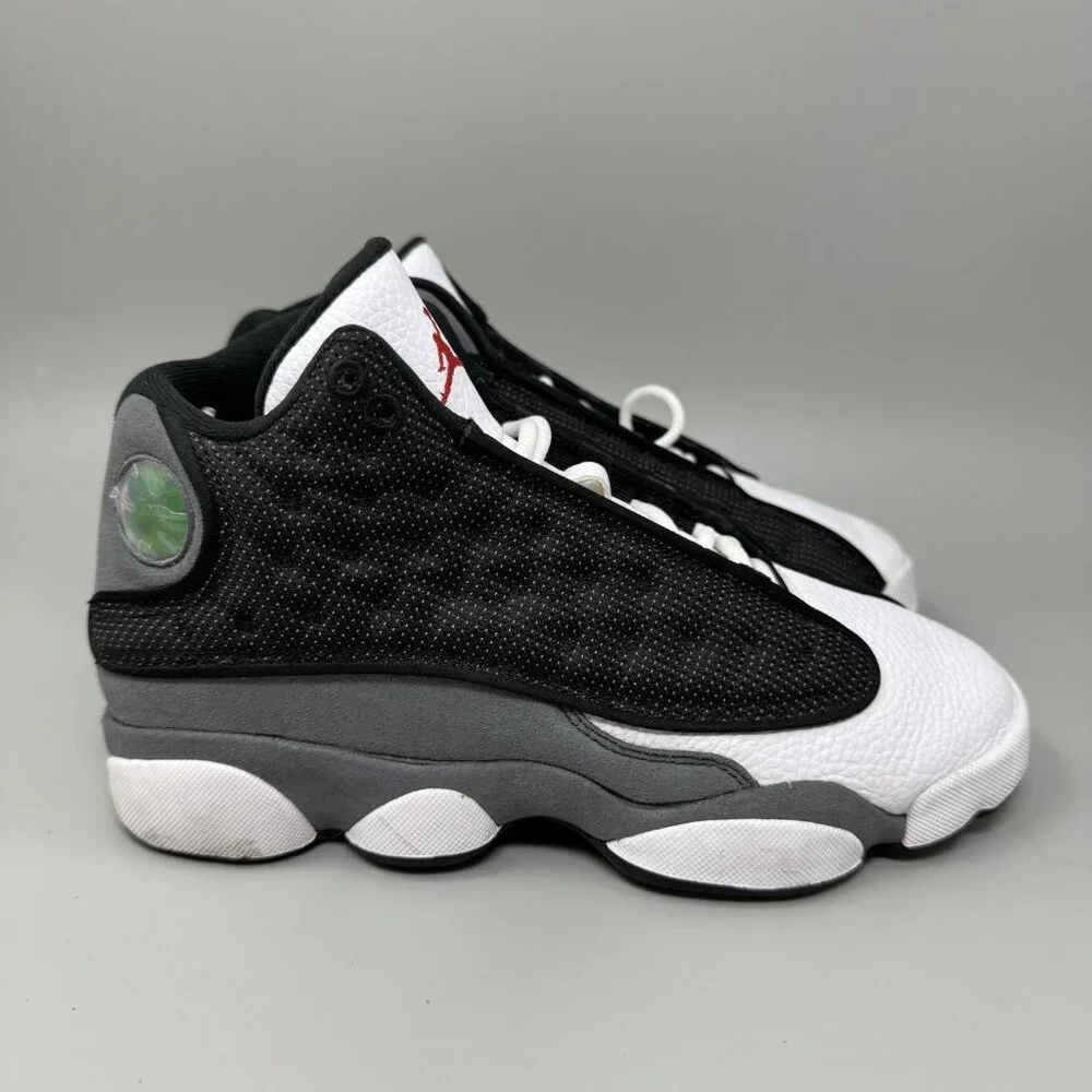 Nike Air Jordan 13 Retro GS Black Flint White Grey 884129 060 Size 6.5Y Womens 8