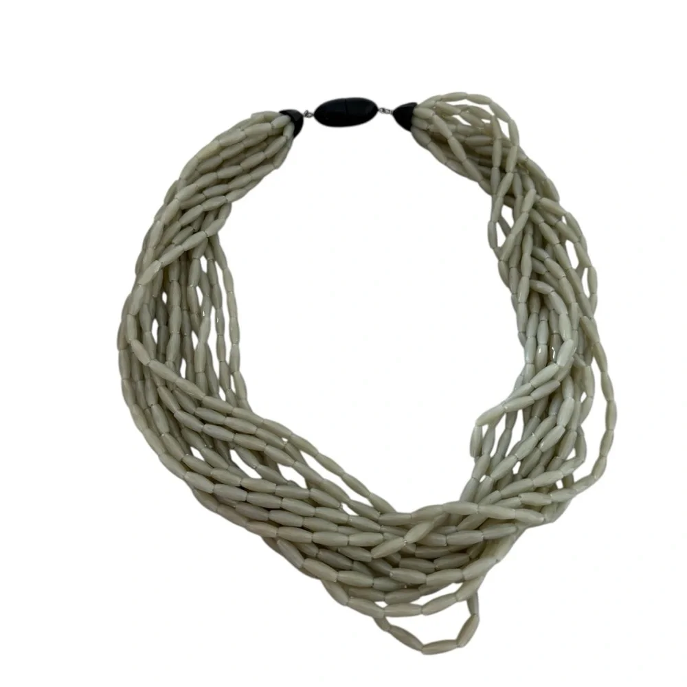 Fiocchi ANGELA CAPUTI Multi-strand acrylic faceted beads green statement VTG