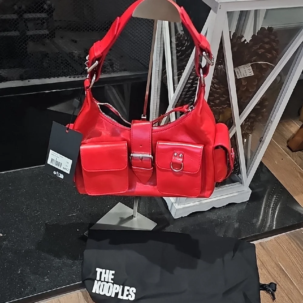 The Kooples Vibrant Red Shoulder Bag