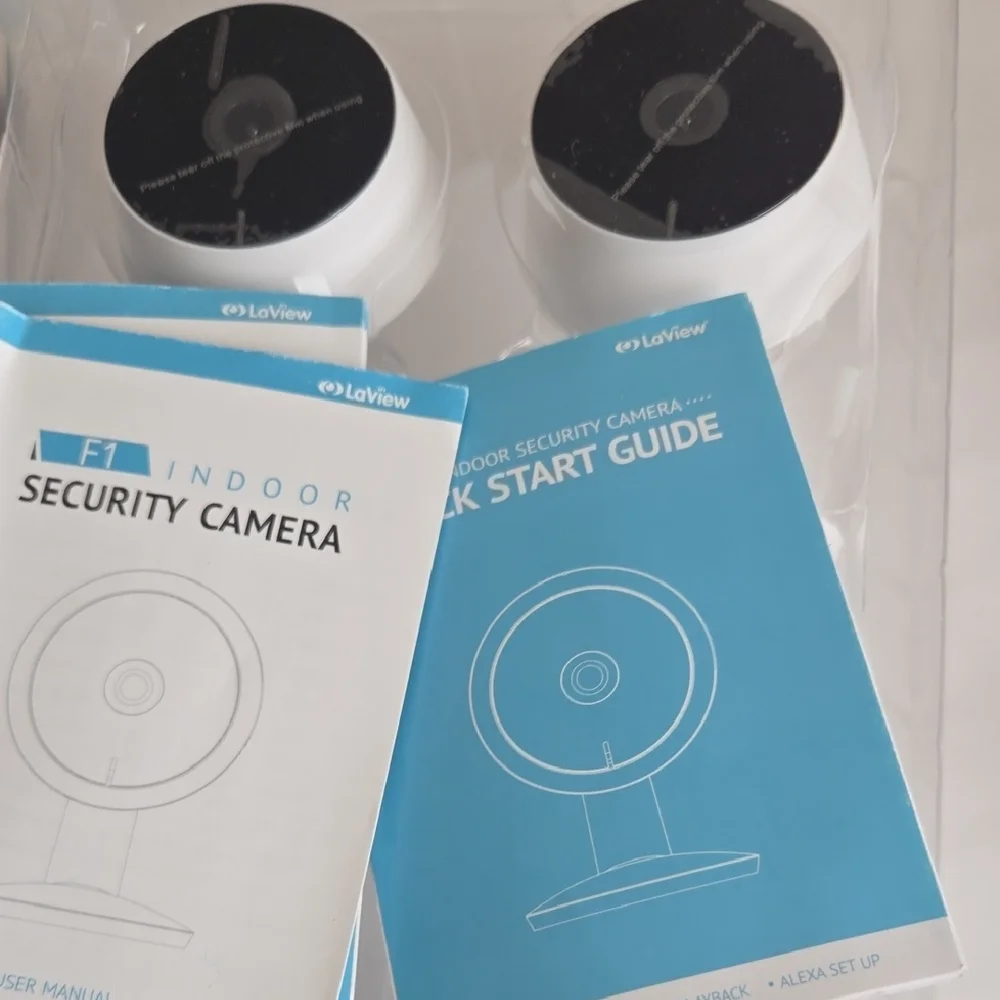 LAVIEW F1 White Security Camera 4-Pack
