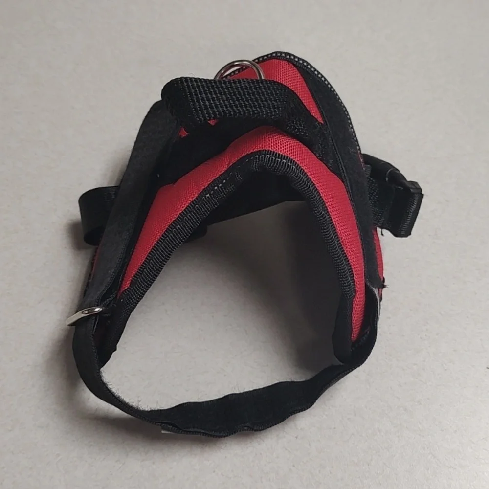 Dog Red And Black Harness