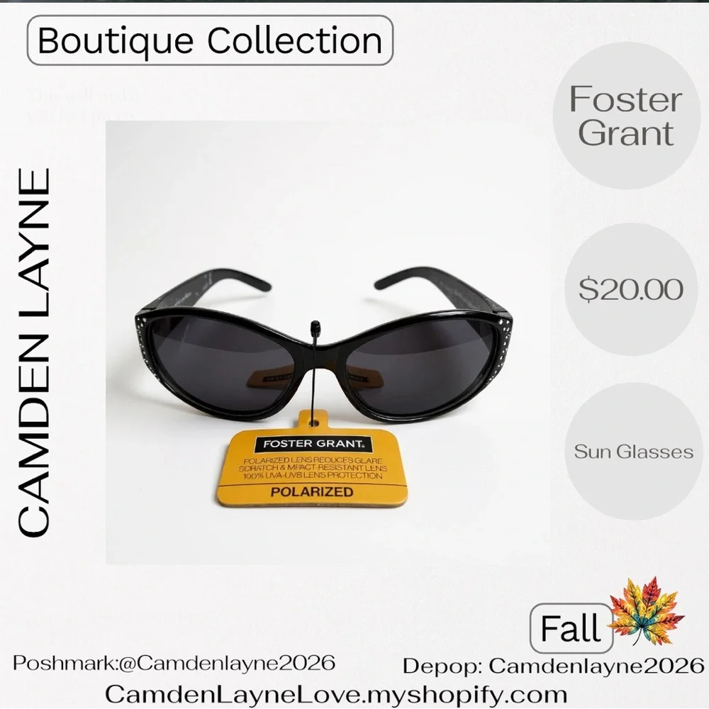 Foster Grant Black Sunglasses