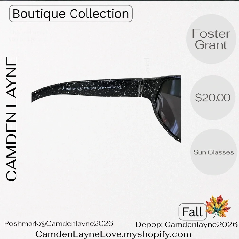 Foster Grant Black Sunglasses
