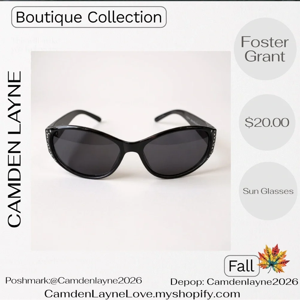 Foster Grant Black Women's Sunglasses