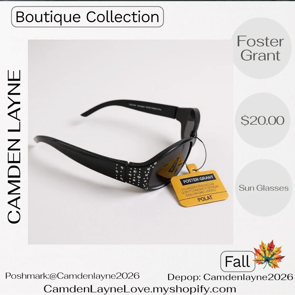 Foster Grant Black Women's Sunglasses